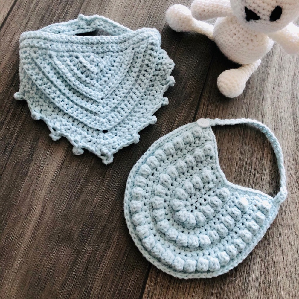 Handmade Crochet Boho Bibs